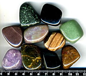 10 large GEMSTONES, high gloss polished, assorted colors natural Australian Gems