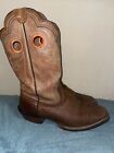 Ariat 10005676 Brown Leather Cowboy Western Stockman Boots Sz 12 D FREE SHIPPING