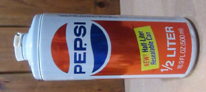 Early 1980's ( TEST ) Pepsi-Cola Pepsi 1/2 LITER Cone Top Soda Pop Can Top Open