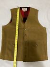 Filson Lined Cruiser Vest ~ Tin Cloth Plaid Mackinaw Wool ~ XS~ USA