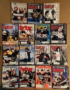 Guitar One Magazines 2000s Lot of 15 STP Tenacious D AC/DC Papa Roach P.O.D.