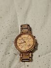 Michael Kors Women's Rose Gold Tone Watch MK5663 Glam Parker Chronograph 5.75