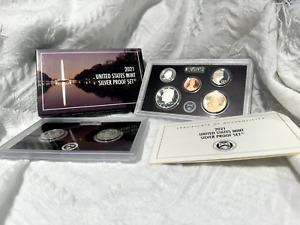 2021 United States Mint Silver Proof 7 Coin Set OGP Box & COA