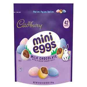 Cadbury MINI EGGS Milk Chocolate w/a Crisp Sugar Shell 42 OZ Bag Easter Candy!🐇