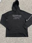 Reebok Mens Knit/Fleece Outline Pullover Hoodie - Black - Small - Brand New Tags