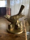 🔥Vintage OLD Brushed Brass Bird “Sparrow” Figurine / Paper Weight