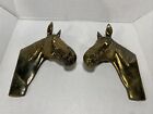 Vintage MCM Brass Wall Hanging Horse Head Pair Left & Right