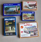 Lot Of 5 N Scale Assorted Layout scenery Building Kits POLA Life-Like Walthers