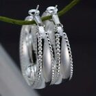 Elegant 925 Sterling Silver New Fashion Hollow Round Circle 1.5