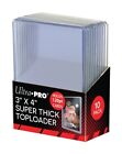 Pack of 10 Ultra Pro 120pt Top Loaders for Super Thick Cards Toploaders