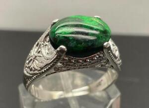 4.9 CT MAW SIT SIT JADE STERLING SILVER MENS RING SZ 11.5 7+GR EPIC COLOR