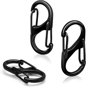 20 Pack Extra Small Carabiner Clip Mini S Carabiner Clips 1 1/4