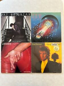 New Listing1980's ROCK vinyl LP lot - Pat Benatar - Journey ESCAPE - Loverboy - Rod Stewart