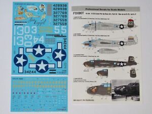 FoxBot Decals 1/48 48-044 B-25G/H/J Mitchell (Late) Pin-Up Nose Art and Stencils