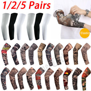 1-5 Pairs Cooling Arm Sleeves Cover UV Sun Protection Outdoor Sport Men Women