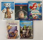 Movie Lot Children's 5 DVD Blu-Ray Disney Little Mermaid Toy Story 3 Shrek 2 +++