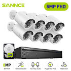 SANNCE 8CH 8MP 4K NVR 5MP Audio POE IP Security Camera System Motion Detection