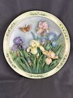 Vintage Lena Liu’s The Iris Garden Flower Wall Plate Decor Bradford Exchange