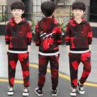 New Spring/ Fall 2PCS boys Camo Outfits Sets Kids Child Tops+pant Clothes Sets