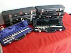 Armstrong, Gemeinhardt, Yamaha flute parts with cases. LOT of 10