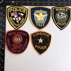 Texas TX Police Patch Lot 5 Law Enforcement Lubbock Humble Coleman Bruceville
