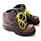 DOC MARTENS 8A07 Brown Leather Chunky Chonky Platform High Top Boots