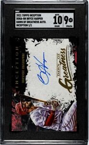 2021 BRYCE HARPER 1/1 AUTO Topps Inception  Dawn Of Greatness Nationals 🔥