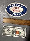 WWII US ARMY FRANKFORD ARSENAL Fire Warden Arm Band Patch