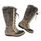 Sorel Brown Leather Snow Boots | Waterproof & Fur Trim