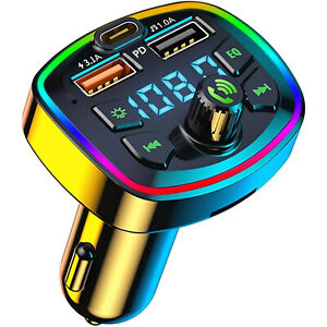 Bluetooth FM Transmitter Car Adapter 38W USB Charger Wireless Radio MP3 Handfree