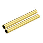 Brass Round Tube 11mm OD 1mm Wall Thickness 100mm Length Pipe Tubing 2 Pcs