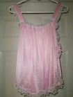 Vintage Glencraft Babydoll Cami Nightie in Pink with Lace