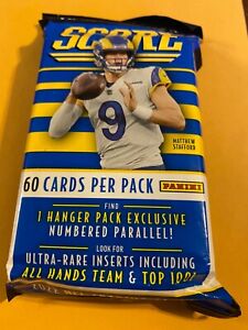 2022 Panini Score NFL Football Hanger Cello Pack 60 Cards Numbered Parallel Nice