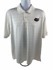 Florida Gators Polo Shirt Mens Large White S/S Gator Patch Golf Rugby Champion