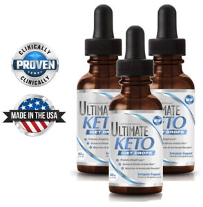 Ultimate Keto Diet Drops (3 pk): Control Hunger & Cravings | Supports Metabolism
