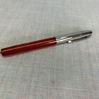 1970s Sheaffer Cartridge/School fountain with Medium Nib. Red and chrome color