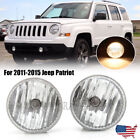 Pair Clear Lens Bumper Fog Lights For 2011-2015 Jeep Patriot Left+Right W/ Bulbs (For: More than one vehicle)