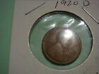 1920 D Lincoln Cent - album filler, actual coin in photo