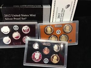 New Listing2012-S United States Mint Silver Proof Set W/ COA & Box KEY DATE!