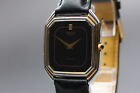 [Exc+5] Seiko Dolce 9520-5120 Black Dial Gold Quartz Mens Vintage Watch JAPAN