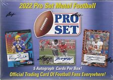 2022 Leaf Pro Set Metal Football Factory Sealed 5 Auto Autograph Per Hobby Box