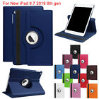For iPad 9.7 2018 6th 5th Generation 360° Rotating Stand Smart Leather Flip Case