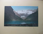 Vintage Lake Louise Banff Alberta Canada Hand Colored Tinted Photograph Framed