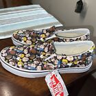 Vans x PEANUTS Slip-On Shoes The Gang  SNOOPY Charlie Brown 2017 Size 9.5