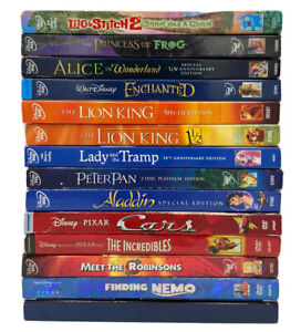New Listing*LOT of 14* Disney Animated DVDs W/ Slipcovers; Lion King/Beauty & Beast/Aladdin