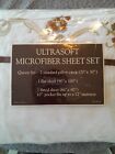 Vintage NEW 4 Pc QUEEN Bed Sheet Set UltraSoft microfiber 2 Pillow Cases