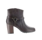 Clarks Womens Verona Rock Dark Brown Leather Ankle Boots Size 11 (1550236)