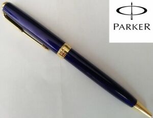 Parker Sonnet Ballpoint Pen Blue Color Gold Clip With 0.7mm M Black Ink Refill