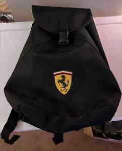 Ferrari Black Travel Bag with Shoulder Straps