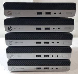 Lot of (5) HP ProDesk 400 G3 DM Micro PCs 2.7GHz Core i5-7500T 8/16GB RAM No HDD